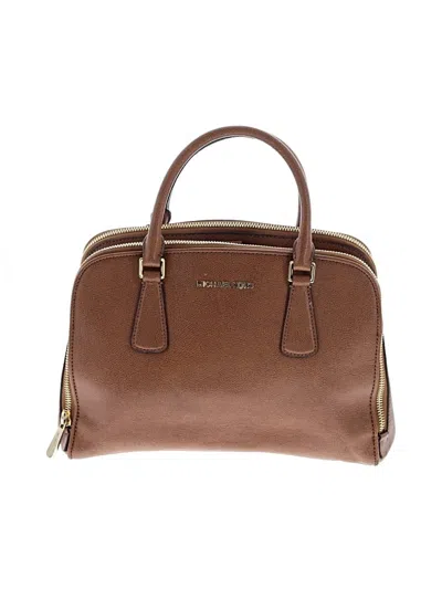 Pre-owned Michael Michael Kors Leather Satchel In Brown