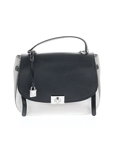 Pre-owned Michael Michael Kors Leather Satchel In Gray