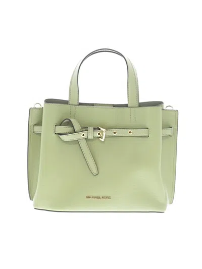 Pre-owned Michael Michael Kors Leather Satchel In Green