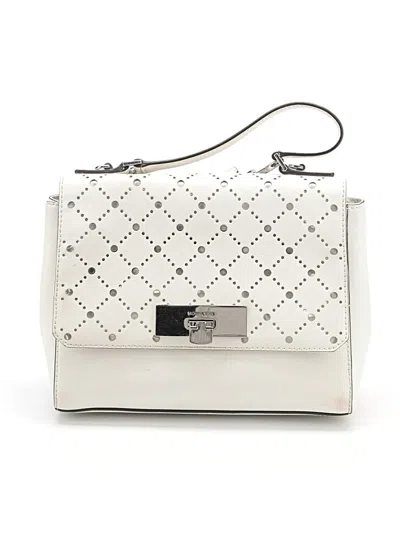 Pre-owned Michael Michael Kors Leather Satchel In Ivory