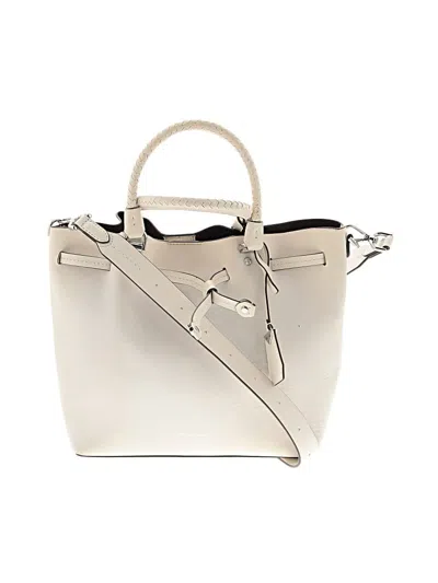 Pre-owned Michael Michael Kors Leather Satchel In Ivory