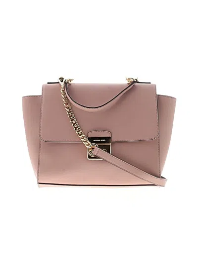 Pre-owned Michael Michael Kors Leather Satchel In Pink