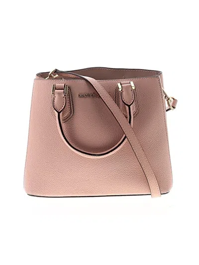 Pre-owned Michael Michael Kors Leather Satchel In Pink
