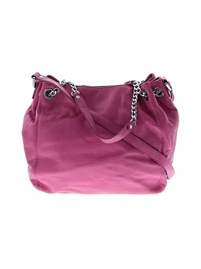 Pre-owned Michael Michael Kors Leather Satchel In Pink