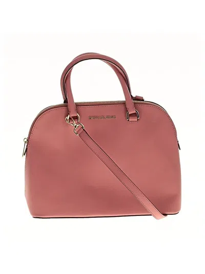 Pre-owned Michael Michael Kors Leather Satchel In Pink