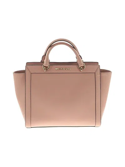 Pre-owned Michael Michael Kors Leather Satchel In Pink
