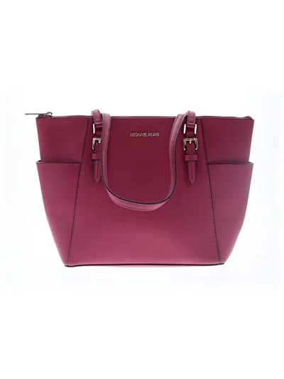 Pre-owned Michael Michael Kors Leather Satchel In Pink