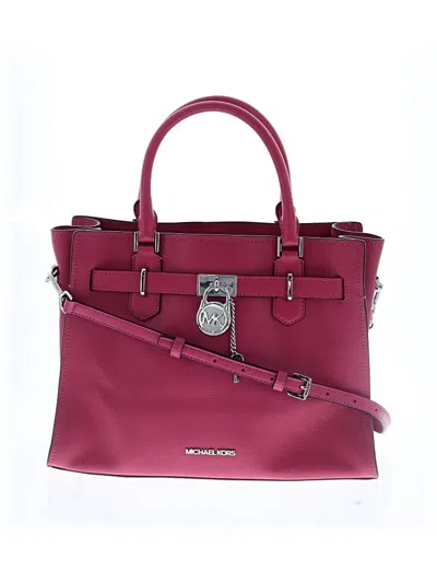 Pre-owned Michael Michael Kors Leather Satchel In Pink