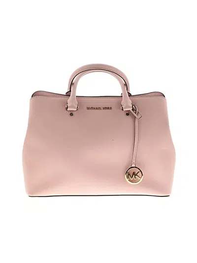 Pre-owned Michael Michael Kors Leather Satchel In Pink