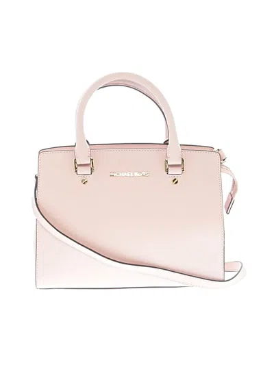 Pre-owned Michael Michael Kors Leather Satchel In Pink