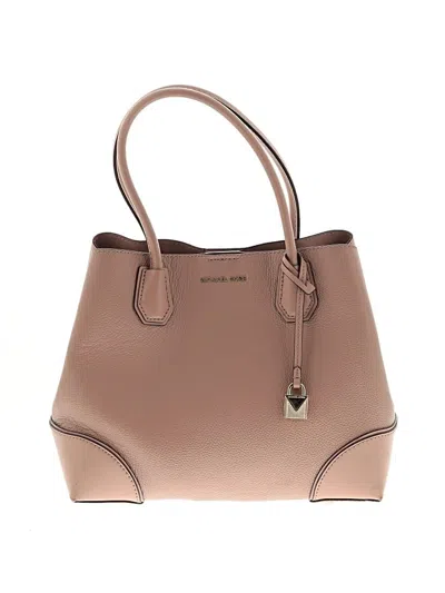 Pre-owned Michael Michael Kors Leather Satchel In Pink