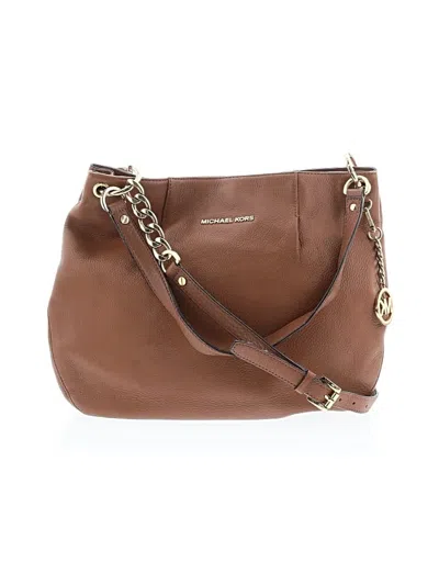 Pre-owned Michael Michael Kors Leather Satchel In Tan