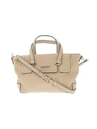 Pre-owned Michael Michael Kors Leather Satchel In Tan