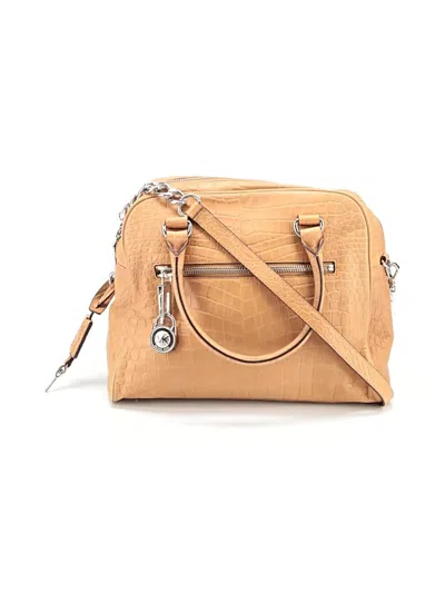 Pre-owned Michael Michael Kors Leather Satchel In Tan