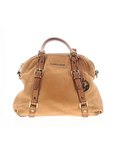 Pre-owned Michael Michael Kors Leather Satchel In Tan
