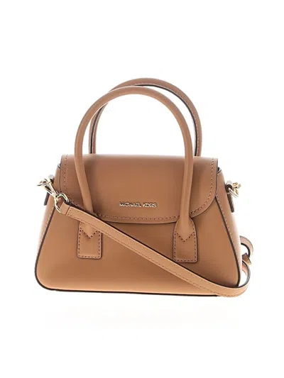 Pre-owned Michael Michael Kors Leather Satchel In Tan