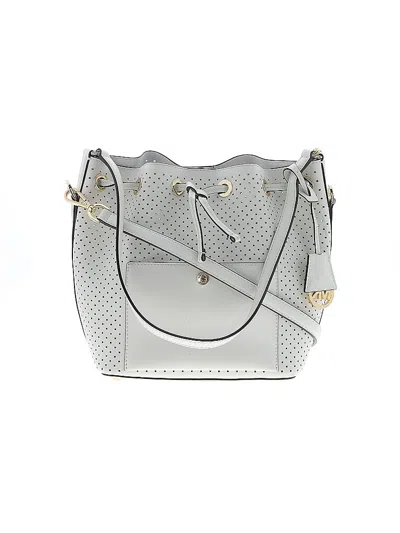 Pre-owned Michael Michael Kors Leather Satchel In White