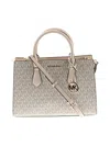 Michael Michael Kors Leather Satchel In White