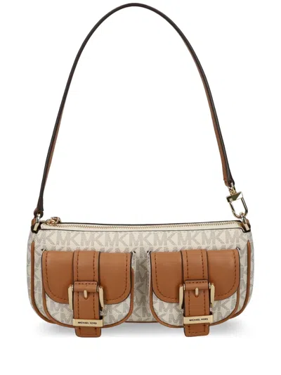 Michael Michael Kors Leather Shoulder Bag In 褐色