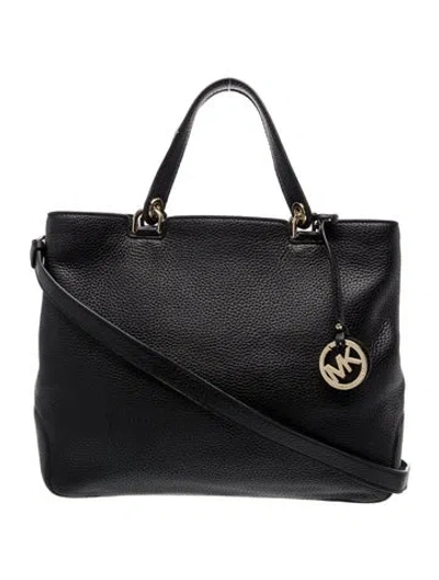 Pre-owned Michael Michael Kors Leather Shoulder Bag In Black