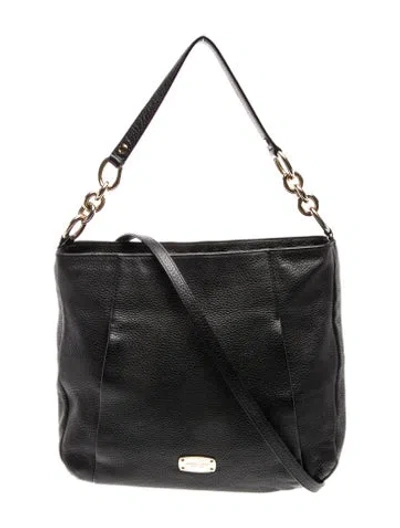 Pre-owned Michael Michael Kors Leather Shoulder Bag In Black