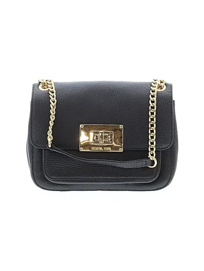 Pre-owned Michael Michael Kors Leather Shoulder Bag In Black