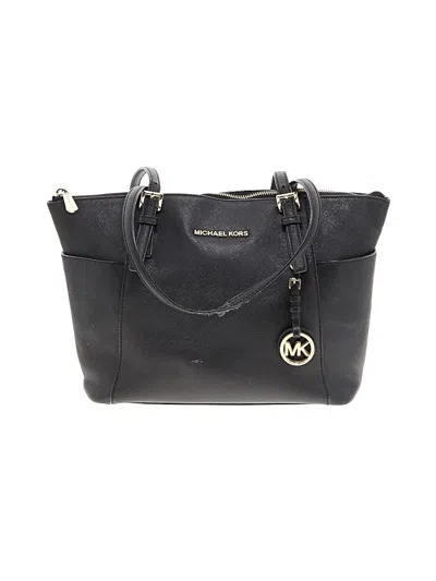 Pre-owned Michael Michael Kors Leather Shoulder Bag In Black
