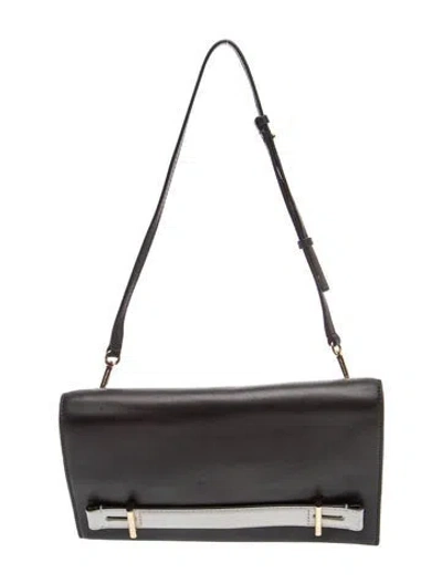 Pre-owned Michael Michael Kors Leather Shoulder Bag In Black