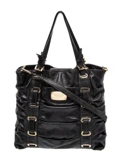 Pre-owned Michael Michael Kors Leather Shoulder Bag In Black