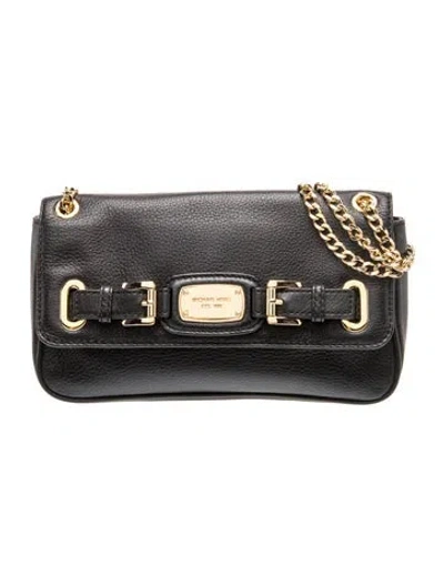 Pre-owned Michael Michael Kors Leather Shoulder Bag In Black
