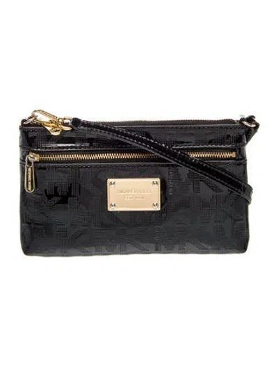 Pre-owned Michael Michael Kors Leather Shoulder Bag In Black