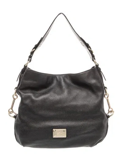 Pre-owned Michael Michael Kors Leather Shoulder Bag In Black