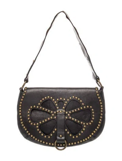 Pre-owned Michael Michael Kors Leather Shoulder Bag In Black