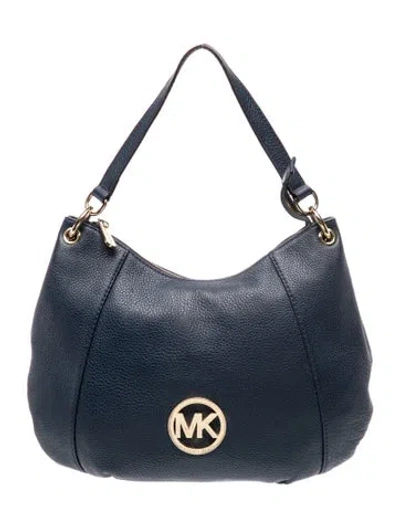 Pre-owned Michael Michael Kors Leather Shoulder Bag In Blue