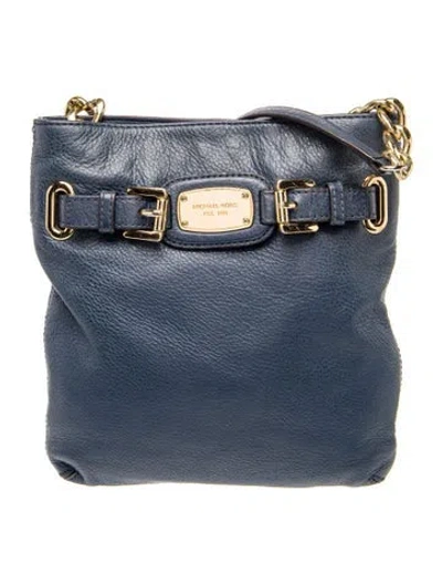 Pre-owned Michael Michael Kors Leather Shoulder Bag In Blue