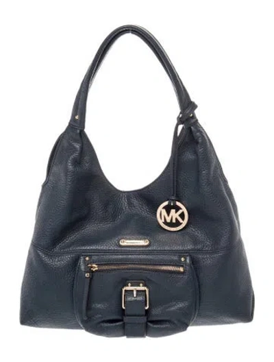 Pre-owned Michael Michael Kors Leather Shoulder Bag In Blue