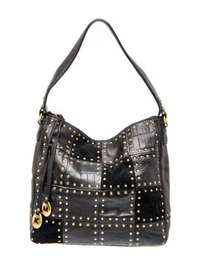 Pre-owned Michael Michael Kors Leather Shoulder Bag In Blue