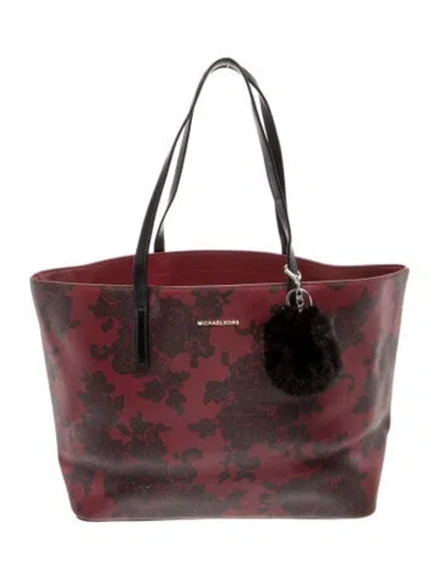 Pre-owned Michael Michael Kors Leather Shoulder Bag In Burgundy