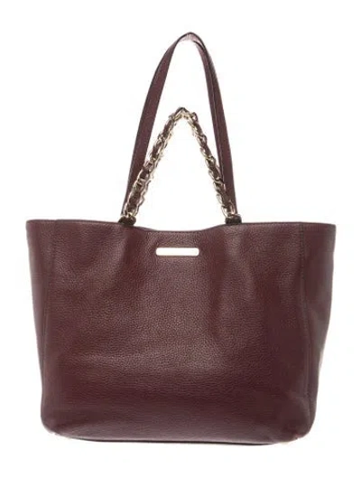 Pre-owned Michael Michael Kors Leather Shoulder Bag In Burgundy