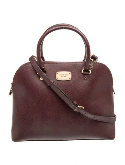 Pre-owned Michael Michael Kors Leather Shoulder Bag In Burgundy