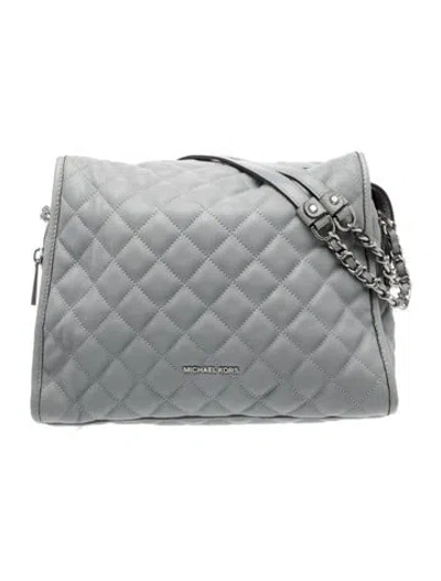 Pre-owned Michael Michael Kors Leather Shoulder Bag In Gray