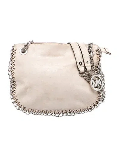 Pre-owned Michael Michael Kors Leather Shoulder Bag In Gray