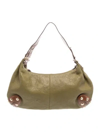Pre-owned Michael Michael Kors Leather Shoulder Bag In Green