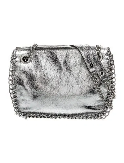 Pre-owned Michael Michael Kors Leather Shoulder Bag In Metallic/silver