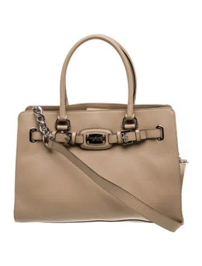 Pre-owned Michael Michael Kors Leather Shoulder Bag In Neutral