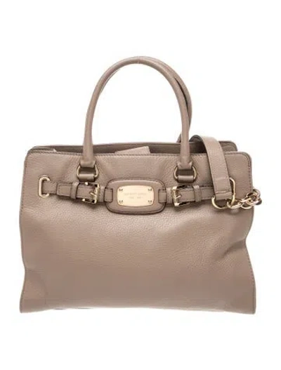 Pre-owned Michael Michael Kors Leather Shoulder Bag In Neutrals
