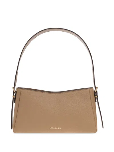 Michael Michael Kors Leather Shoulder Bag In Neutrals