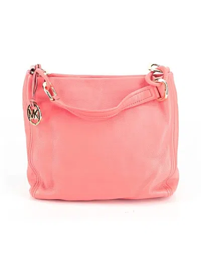 Pre-owned Michael Michael Kors Leather Shoulder Bag In Orange