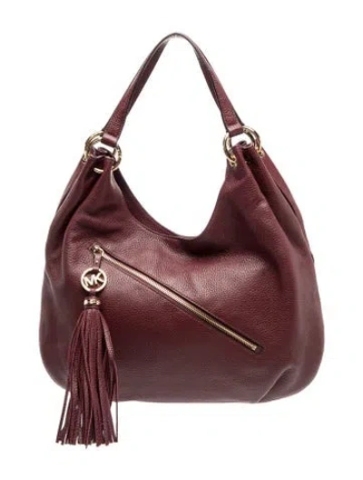 Pre-owned Michael Michael Kors Leather Shoulder Bag In Red