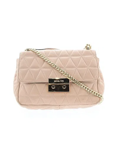 Pre-owned Michael Michael Kors Leather Shoulder Bag In Tan
